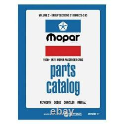 For Dodge Charger 70-71 1970-1971 Mopar Car Body & Chassis Parts Catalog
