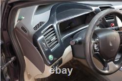 For Honda Civic 9th 2012-2015 Car Dashboard Frame Trim Cover Bezel Carbon Fiber