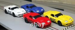 HO Slot Car IROC Racing Set BDR-LX Chassis with Bob Beers AP Corvette Bodies