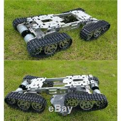 Intelligence RC Tank Car Truck Robot Chassis CNC Alloy Body WZY569 4 Motors USA