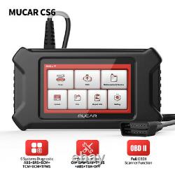 MUCAR CS6 Car Diagnostic Tool ABS TCM SRS 6 System Code Reader OBD2 Scan Tool