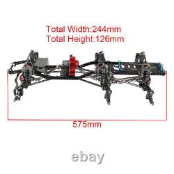 Metal 6x6 with 3 Portal Axles Chassis Frame For Axial SCX10 I 1/10 RC Crawler