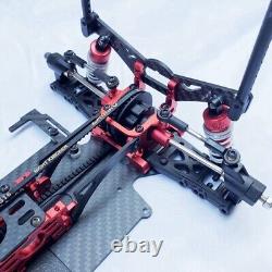 Metal & Carbon Fiber 4WD 1/10 Touring Car On-Road Drift RC Car Frame Kit Chassis