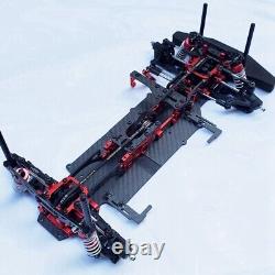 Metal & Carbon Fiber 4WD 1/10 Touring Car On-Road Drift RC Car Frame Kit Chassis