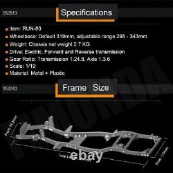 Metal Chassis Frame Builders Kit Wheelbase for 1/10 RC Crawler Off-Road Truck