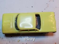 Mev, 61 Chevy Corvair 700 Yellow Ho Slot Car Tjet, Ultra Chassis (new In Box)
