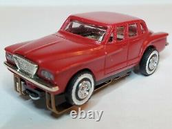 Mev, 61 Plymouth Valiant Red Ho Slot Car, Nos Aurora Chassis (new In Box)
