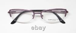 New Dana Buchman Kellen Glasses Half-rim Purple Metal & Plastic 49-16-130 Womens