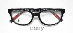 New Ellen Degeneres O-04 Eyeglass Frame Womens Cat Eye 53-18-140 Blktt Full-rim