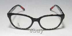 New Ellen Degeneres O-04 Eyeglass Frame Womens Cat Eye 53-18-140 Blktt Full-rim