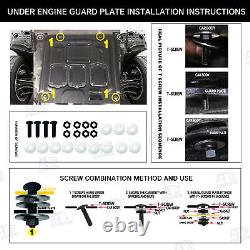 New Fit Black For 2012-2021 Chevrolet Malibu Engine Chassis Guards Shield Armor