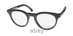 New Paul Smith Archer Eyeglass Frame Black Full-rim Italy 01 Plastic Round Mens
