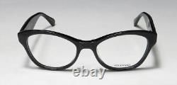 New Vera Wang V374 Eyeglass Frame Cat Eye 51-17-135 Black Plastic Full-rim