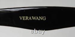 New Vera Wang V374 Eyeglass Frame Cat Eye 51-17-135 Black Plastic Full-rim