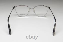 New Zac Posen Regina Eyeglass Frame Gray Full-rim 54-16-140 Womens Cat Eye Metal