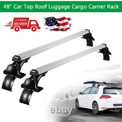 Pair 48 Car Top Luggage Roof Rack Cross Bar Window Frame Universal SUV US Stock