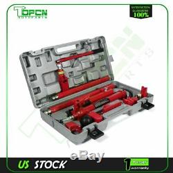 Power Hydraulic Jack 10 Ton Porta Body Frame Repair Kits Auto Car Tools Lift Ram