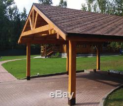 Prefab Heavy Timber Frame Carport For 2 Two Vehicles Cars Engineered Wood Canopy