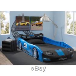 Race Car Twin Bed Frame Toddler Kids Bedroom Furniture Boys Children Delta New