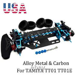 Rc 110 Racing Car Alloy & Carbon Frame Chasis Kit For TT01 TT01E Shaft Drive