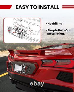 Rear License Number Plate Frame Fit For Corvette C8 2020-2024 Real Carbon Fiber