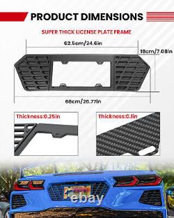 Rear License Number Plate Frame Fit For Corvette C8 2020-2024 Real Carbon Fiber