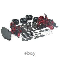 Red 1/10 Alloy & Carbon SAKURA D4 AWD EP Drift Car Frame Body Kit #KIT-D4AWD