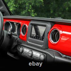 Red ABS Car Center Console Dashboard Cover Frame Trim For Jeep Wrangler JL 2018