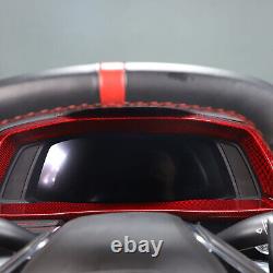 Red Carbon Car Speedmeter Frame Trim Decorative Cover For Corvette C8 2020-2023