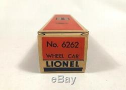 SCARCE Postwar Lionel 6262 RED FRAME Wheel Car / MINT C10 UNRUN OB