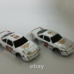 TYCO nascars chrome # 2 and #27 miller draft /440x2 chassis unused NICE! RARE