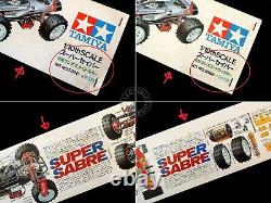 Tamiya Vintage 1/10 RC Super Sabre #58066 Boomerang Chassis 4WD Racer Rare R/C