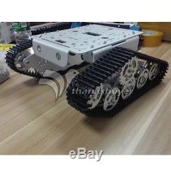 Tank Track Caterpillar Car Chassis Metal Tracked Crawler Robotic for DIY T300