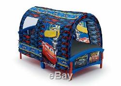 Toddler Bed with Tent Set Disney/Pixar Cars Kid Frame Child Bedroom Furniture