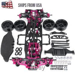 US 1Pc Alloy & Carbon SAKURA D4 AWD EP Drift Racing Car Frame Kit with Wheel Rad