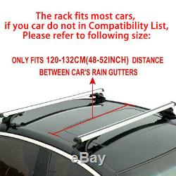 Universal 48 Car Top Roof Cross Bar Luggage Cargo Carrier Rack with 3 Kinds Clamp