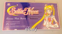 VERY RARE Sailor Moon Zodiac Pink Pastel Rainbow Car License Plate Frame NWT