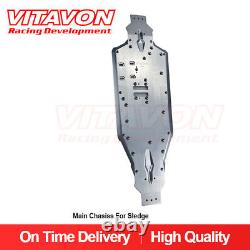 VITAVON CNC Alu#7075 Main Chassis for Traxxas Sledge Silver