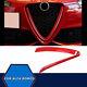 V Shape Red Carbon Fiber Grille Mesh Frame Trim Cover For Alfa Romeo Giulia17-19