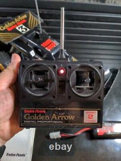 Vintage Radio Shack Golden Arrow Frame Buggy RC Car Works 60-4070 New Battery