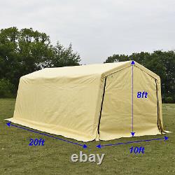 10'x20'x8' Ft Carport Canopy Shed Entreposage Tent Car Shelter Sheds Cadre En Acier