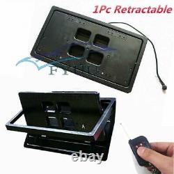 1 Pcs Flip Flipper Retractable Car License Plate Frame Blinds Remote Control Kit
