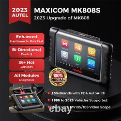 2023 Autel Maxicom Mk808s Tous Les Scanners De Diagnostic Système Codage De Clé Bidirectionnel