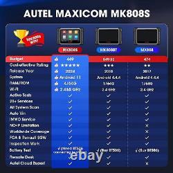 2024NOUVEAU Autel Scanner MaxiCOM MK808S Outil Bidirectionnel comme MK808BT Pro MX808S