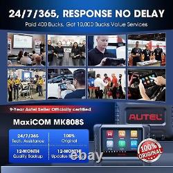 2024 Autel MaxiCOM MK808S Outil de diagnostic de voiture bidirectionnel avec codage de clé