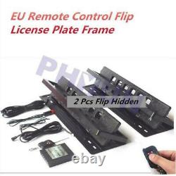 2x Remote Flipper Retractable Car Europe License Plate Frame Eu Number Swap Flip