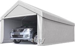 Abri de voiture tente carport hangar cadre galvanisé robuste extérieur Quictent 10x20.