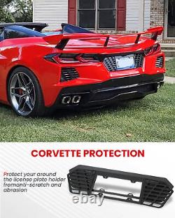 Cadre de plaque d'immatriculation arrière adapté pour Corvette C8 2020-2024 en fibre de carbone véritable