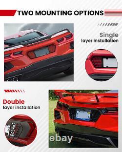 Cadre de plaque d'immatriculation arrière adapté pour Corvette C8 2020-2024 en fibre de carbone véritable