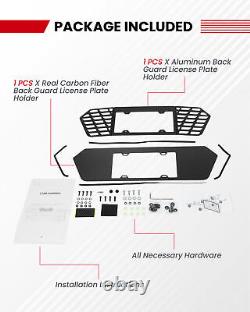 Cadre de plaque d'immatriculation arrière adapté pour Corvette C8 2020-2024 en fibre de carbone véritable